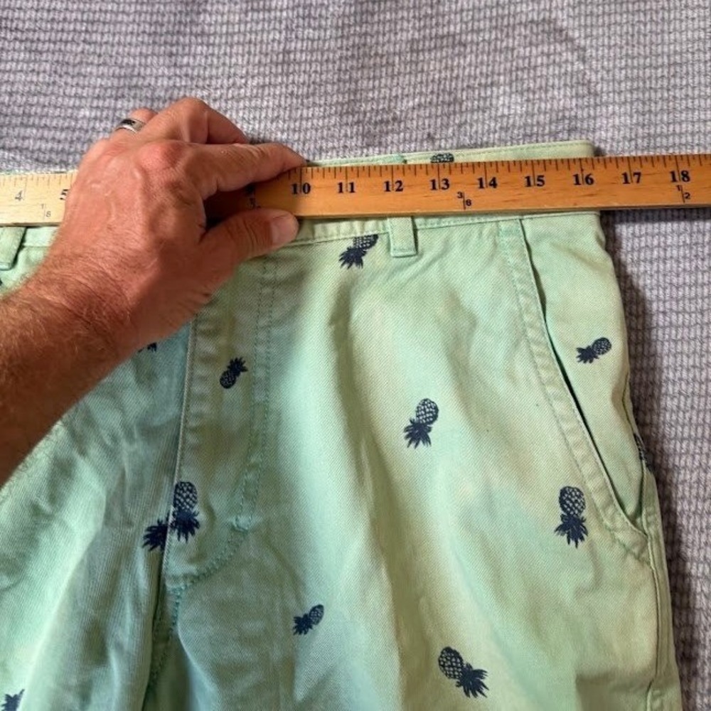 IZOD Saltwater Beachtown Shorts Mens 32X10 Mint Green Pineapple Embroidered. - Picture 5 of 7